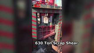 High-Power New Hydraulic Gantry Shear 630ton Cutting Force untuk Daur Ulang Scrap Baja Berskala Besar