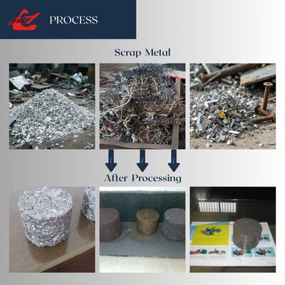 500Ton Metal Briquetting Press 30kW Hydraulic For Lead Red Brass Sawdust Recycling