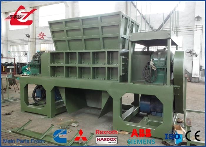 Industrial Metal Shredder with 30 mm Blade Thickness and 16 rpm Speed for Volume Reduction