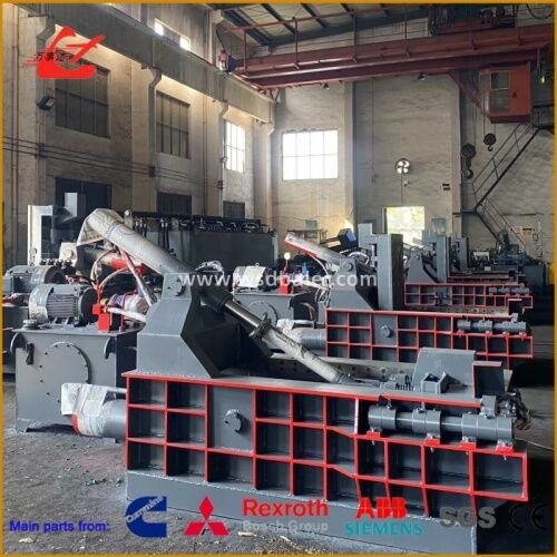 Scrap Metal Baler with 250×250 / 300×300mm Bale Section, 125-Ton Force and 18.5kW Power