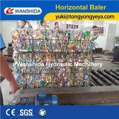 25 Tons Horizontal Baler Machine 1200kgs PET Bottles Baler CE Standard