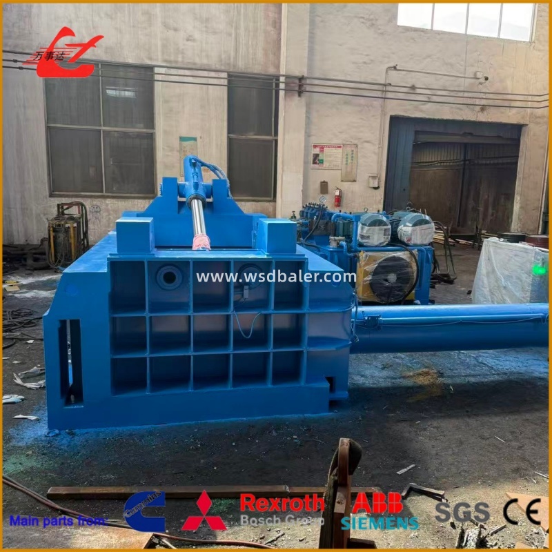 2500kN Heavy-Duty Metal Baler, Adjustable Bale Size 400-700mm, 60kW Motor, 2000x1400x900 Chamber